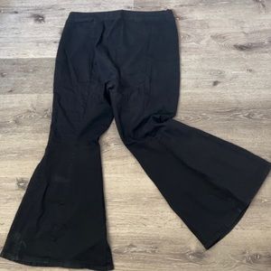 Denim High Waisted Flared Pants